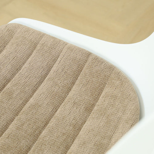 Nolon Nino-Liv barkruk wit met nougatbruin zitkussen - zwart onderstel - 75 cm