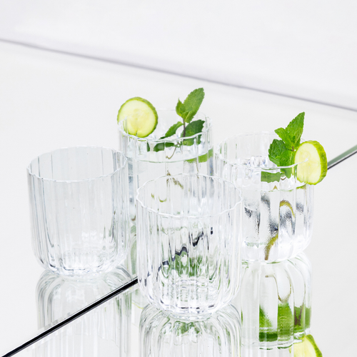 Brut Homeware | Tumbler Gaia | Set van 4 | 35cl | drinkglas | helder - vtwonen shop