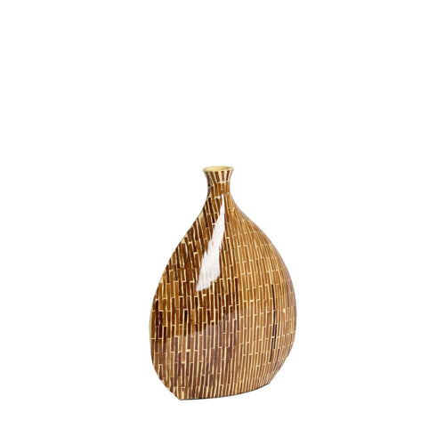 Light & Living vaas Lorca - bruin - 25x11x32cm