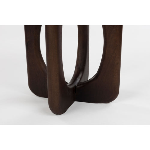 Housecraft Living Jani Bijzettafel Rond 40 cm Mangohout Donkerbruin