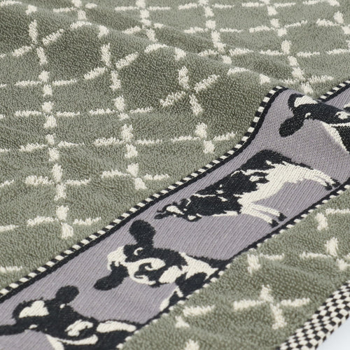 Luxe Keukendoek en Theedoek Koe Donkergroen -  Bunzlau Castle - 100% biologisch GOTS katoen - vtwonen shop