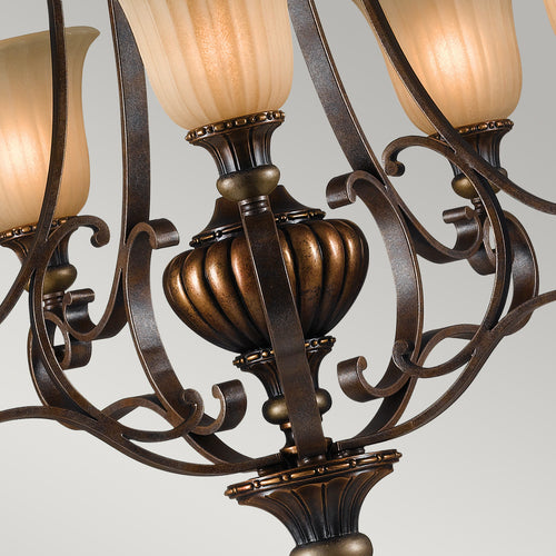 Elstead Kelham Hall - 5-lichts multi-arm kroonluchter brons, gouden afwerking, E27