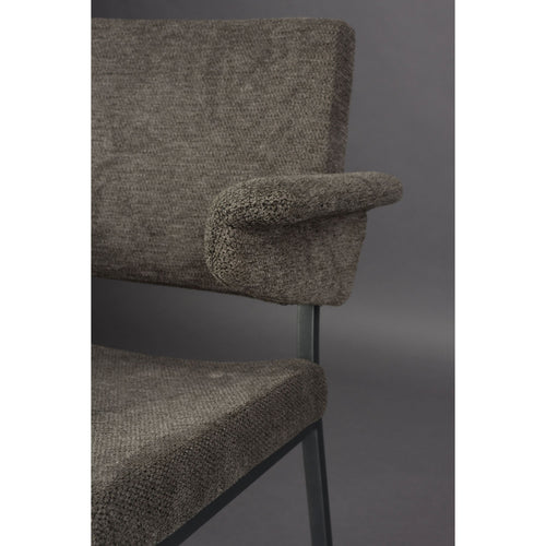 Dutchbone Portland Eetkamerstoelen Armleuning Grijs - Set van 2
