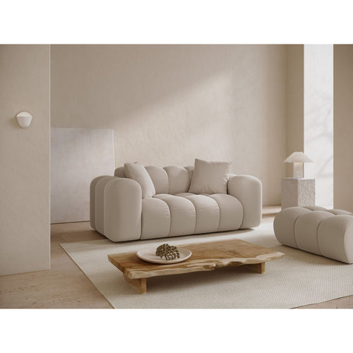Cosmopolitan Design - Bank Treno 2-zits, flueel donkerbeige - 94x180x70cm