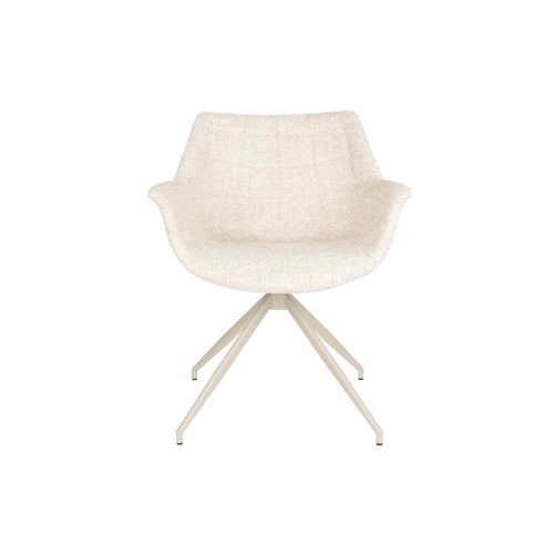 Zuiver Doulton Eetkamerstoelen met Armleuningen Beige - Set van 2