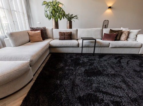 Interieur05 Hoogpolig vloerkleed Fender Antraciet/zwart - 200 x 290 cm - vtwonen shop