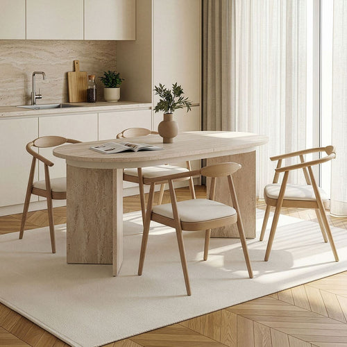 Calicosy - Eettafel LOU - Donker hout 160x90x75 cm