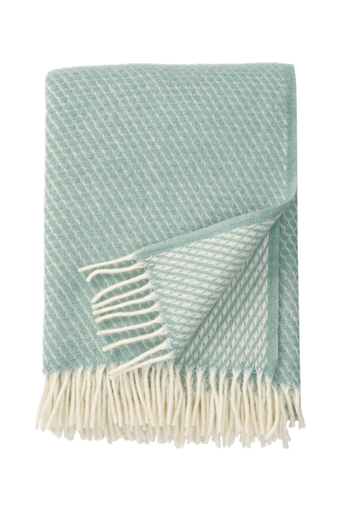 Klippan 100% wollen - deken Velvet - duck egg blue - 130x200cm