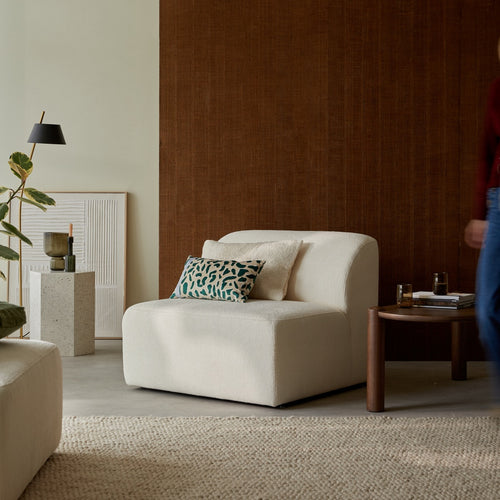 Tikamoon Modulaire stoffen fauteuil in écru, groot model - Beige