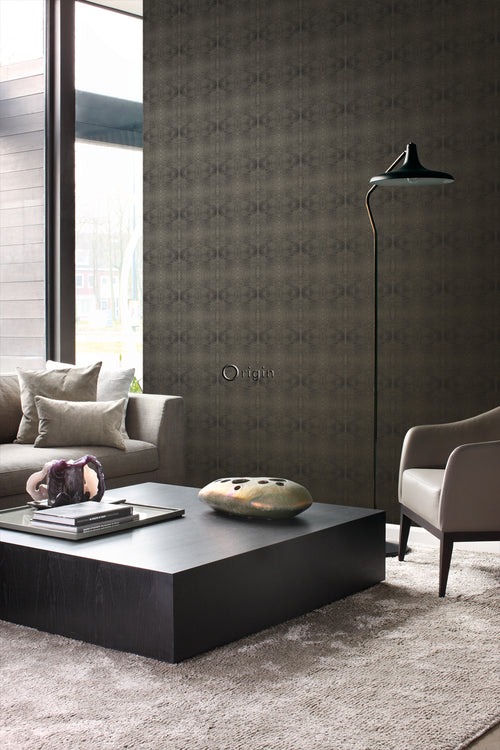 Origin Wallcoverings behang dierenhuidprint zwart en glanzend brons - 53 cm x 10,05 m - 347322 - vtwonen shop