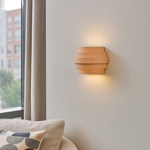 Highlight wandlamp Scudo - 1 lichts - 12.5  x 10.5   cm - beige