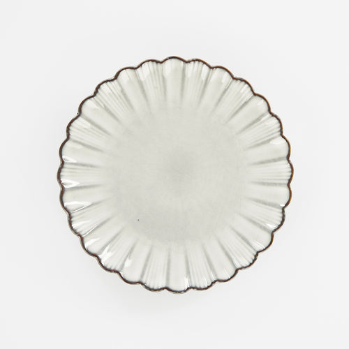 Mica Decorations Corfu Ontbijtbord - H3 x Ø21 cm - Keramiek - Grijs - vtwonen shop