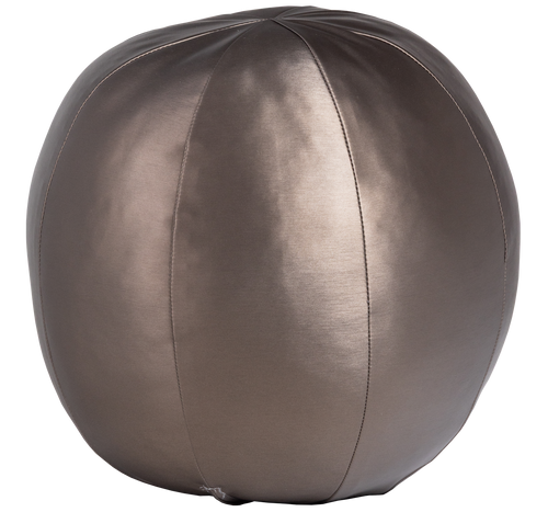 WOOOD bal kussen groot Rodeo - Metallic - Koper Bruin - 37x37x37 - vtwonen shop