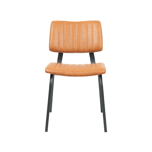 LABEL51 Eetkamerstoel Gusto - Cognac PU-Leer - Set van 2 - vtwonen shop