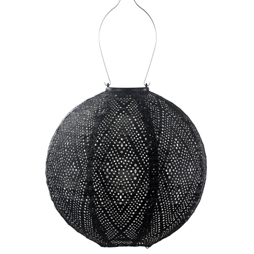 Lumiz solar lampion - ikat rond - 30 cm - zwart - vtwonen shop