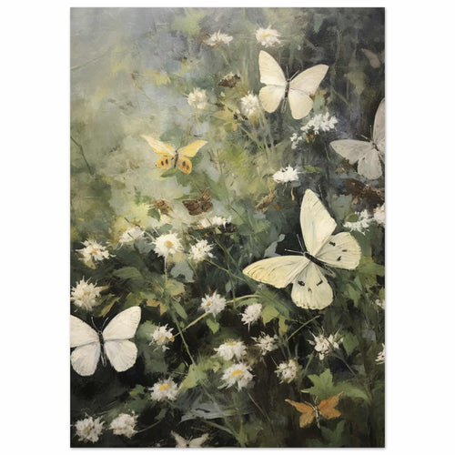 Artfulprints  Butterflies in flowerfield   poster 50x70 cm - vtwonen shop