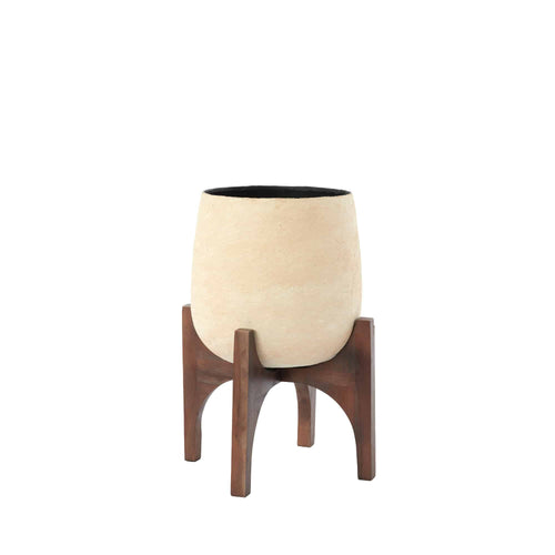 Light & Living bloempot Karuna - wit - Ø36cm