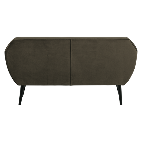 WOOOD bank 150 cm Rocco - Velvet - Warmgroen - 75x150x82