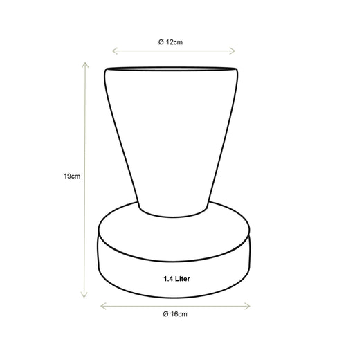 vtwonen Glazen Trompet Vaas - Woondecoratie - Mirre / Zand - 16x19cm - vtwonen shop