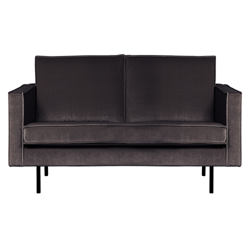 WOOOD 2-zits bank Rodeo - Velvet - Antraciet - 85x150x86