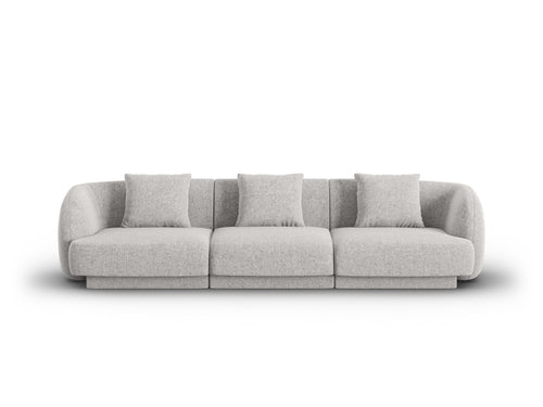 Cosmopolitan Design Bank Tulum 3-zits, chenille, lichtgrijs - 90x255x70cm