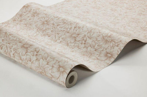 borastapeter behang bloemen beige - 53 cm x 10.05 m - 660353 - vtwonen shop