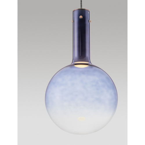 Nova Luce NOSTOS Bolvormige hanglamp voor plafond, blauw, goud, mat wit, Triac dimbare LED 6W 330lm 3000K