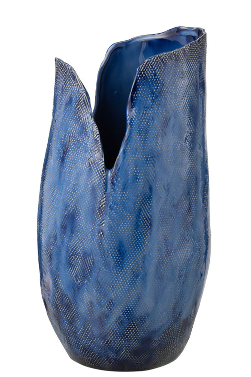 J-Line vaas Thibault - keramiek - blauw - extra large