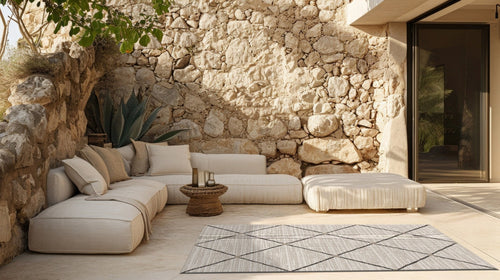 AFK Living vloerkleed Oasis - voor binnen en buiten - beige - 200 x 290 cm