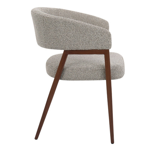 DÉJA Living Eetkamerstoel Fureso - Taupe/Walnoot - Set van 2 - vtwonen shop