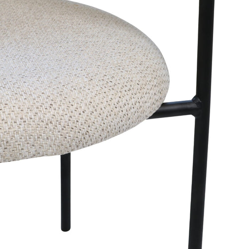 Giga Meubel Eetkamerstoel Malene - Stof - Beige - Set van 2