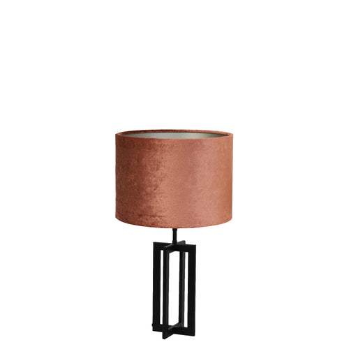 Light & Living tafellamp Mace/Gemstone - zwart, terra - 30x30x56cm - vtwonen shop