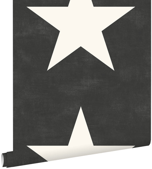 ESTAhome behang sterren zwart en wit - 53 cm x 10.05 m - 136457