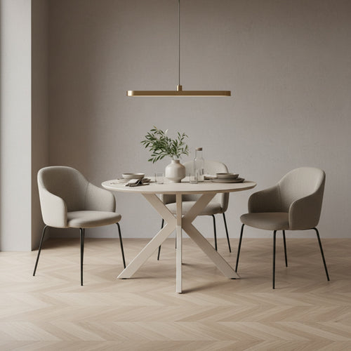 DÉJA Living Eettafel Gimo - Rond Beige - 120x120x76cm - vtwonen shop
