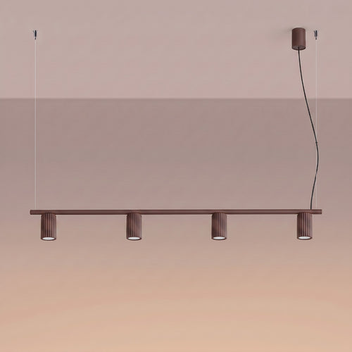Sollux Lighting Kroonluchter KARBON 4 bruin - 122x6,5x212cm