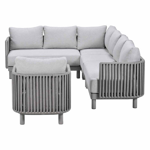 Garden Impressions Loungeset Andong hoek 7-delig - taupe
