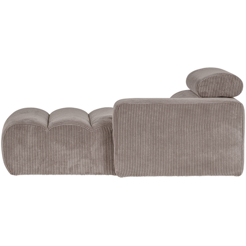 WOOOD chaise longue element arm rechts Novi - Ribstof - Zand - 86x109x173 - vtwonen shop