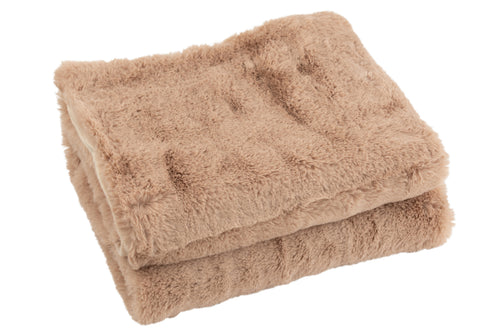 J-Line plaid Cutie - fleece deken – polyester – poederroze - 180 x 130 cm