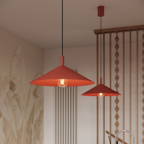 Sollux Lighting Hanglamp NOX 40 rood - 40x40x135cm