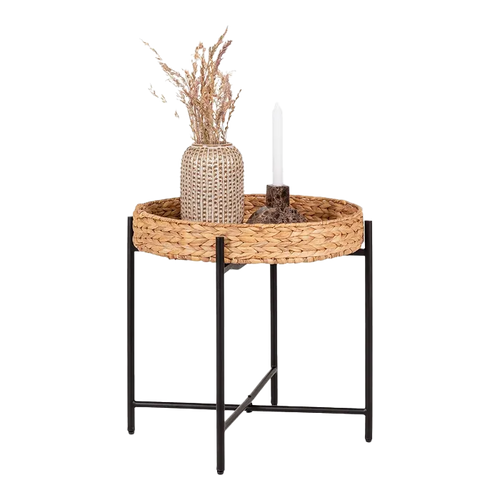 Artichok Imre Ronde Bijzettafel Ø 50 cm - Zwart / Bruin