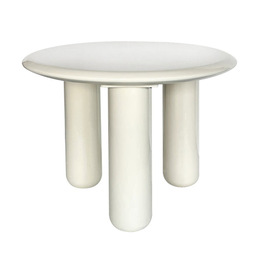 DÉJA Living Salontafel Jelsa - Rond Crème Glossy MDF - 60x60x45cm - vtwonen shop
