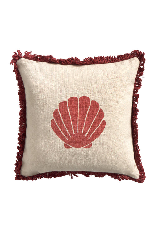 Calma House Kussen Shell - Rood - 32x32