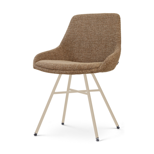Nolon Noa-Isa eetkamerstoel bruin blend - beige onderstel