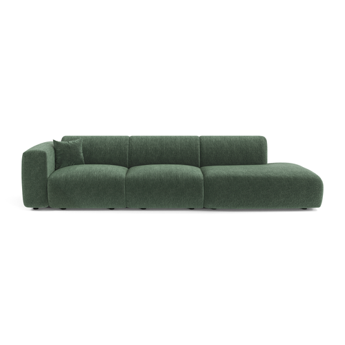 Sia Home - Rechte bank MYRA - Fluweel met patroon - Smaragdgroen - 310cm - vtwonen shop