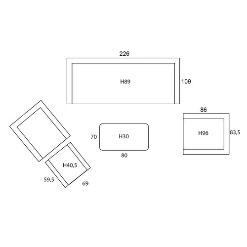 4 Seasons loungeset Capalbio bruin 6-delig - vtwonen shop