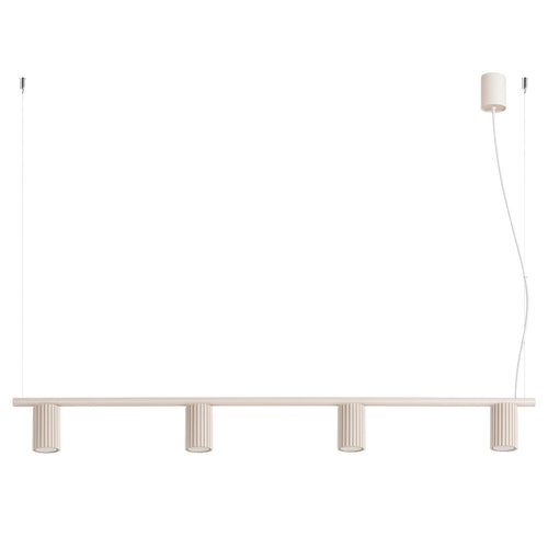 Sollux Lighting Kroonluchter KARBON 4 beige - 122x6,5x212cm