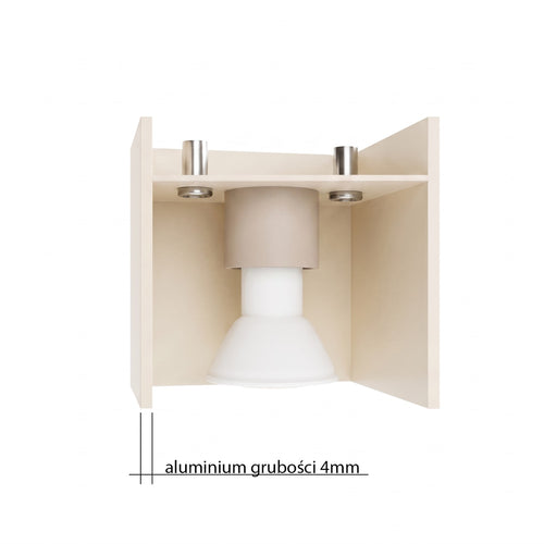 Sollux Lighting Wandlamp QUAD 1 taupe - 10x12x10cm
