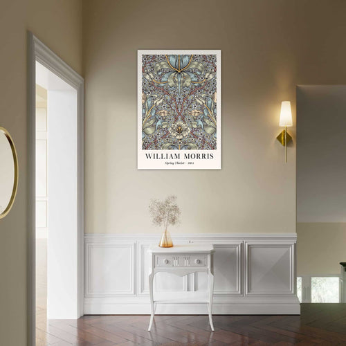 Artfulprints Poster met Lijst William Morris - Spring thicket 1884   - 50x70 cm - Blauw