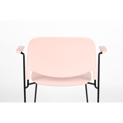 Housecraft Living Stacks Stapelbare Eetkamerstoelen met armleuning Roze - Set van 4 - vtwonen shop