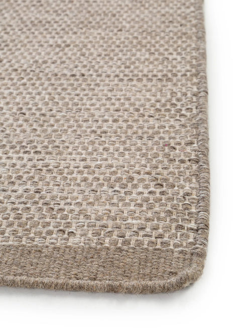 benuta wollen vloerkleed Rocco - taupe - 200x200 cm